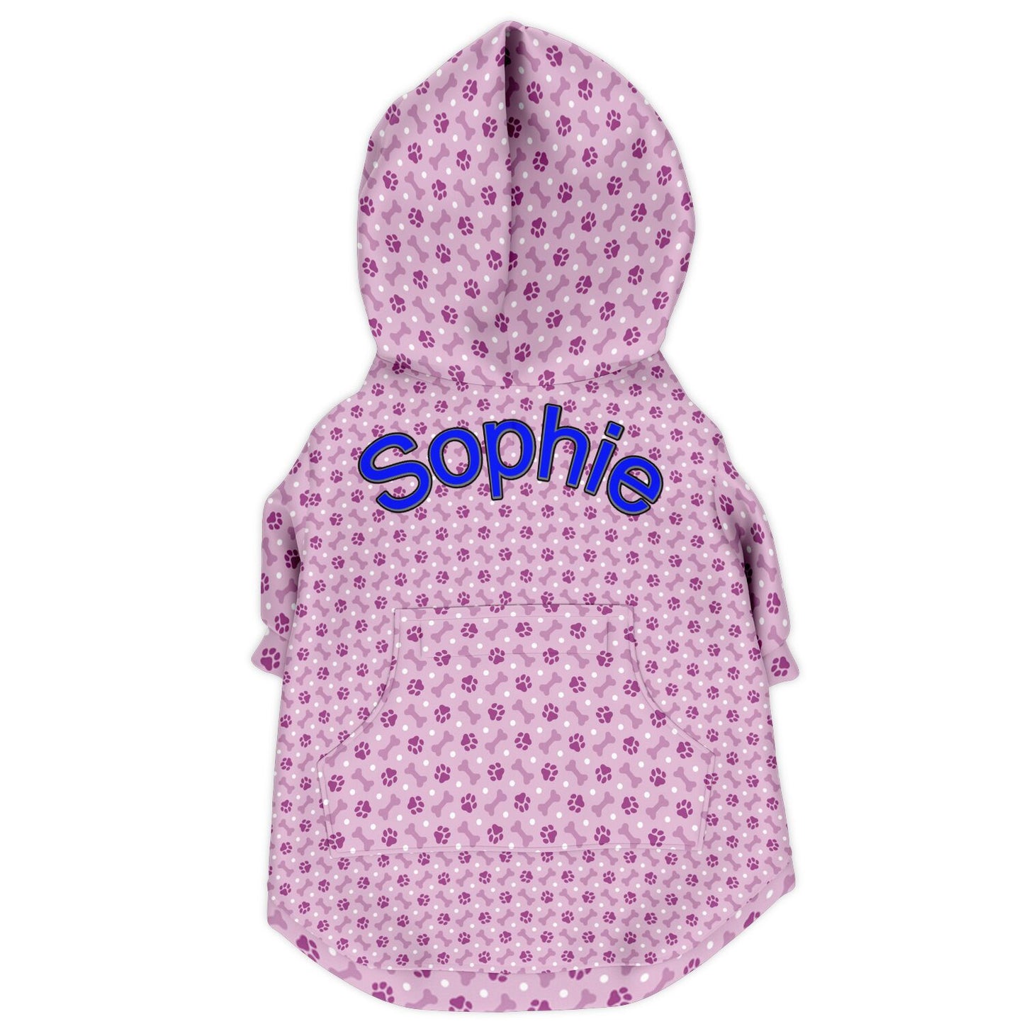 Custom Dog Hoodie with Zip-Up Front & Harness Access – Soft Fleece-Lined Pet Hoodie