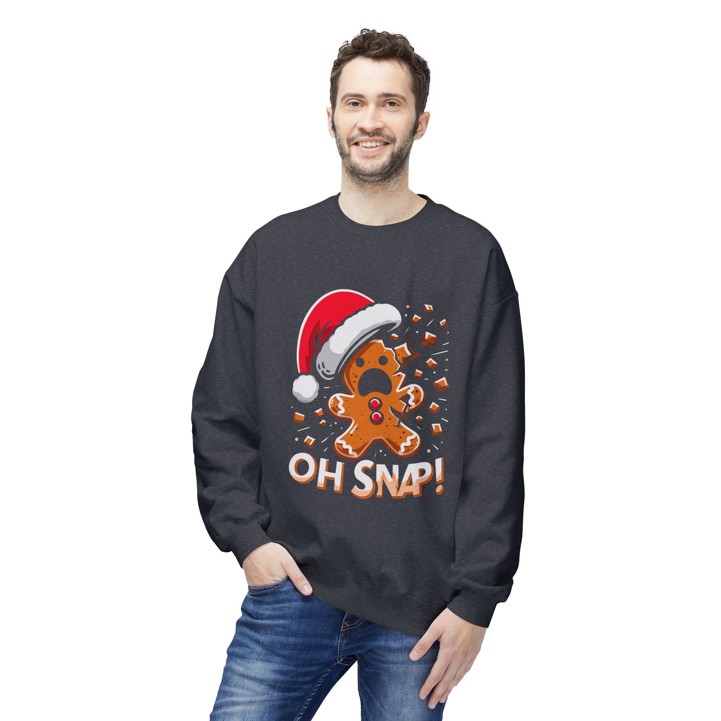 "Oh Snap!" Funny Gingerbread Christmas Sweater