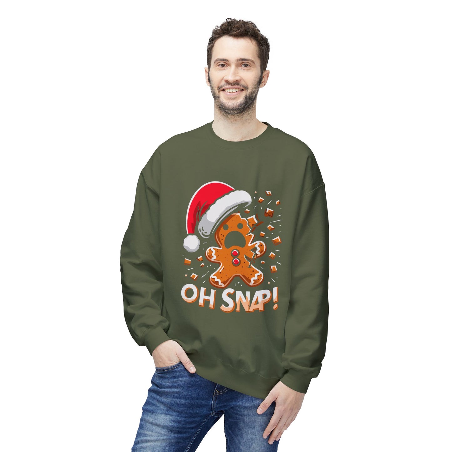 "Oh Snap!" Funny Gingerbread Christmas Sweater