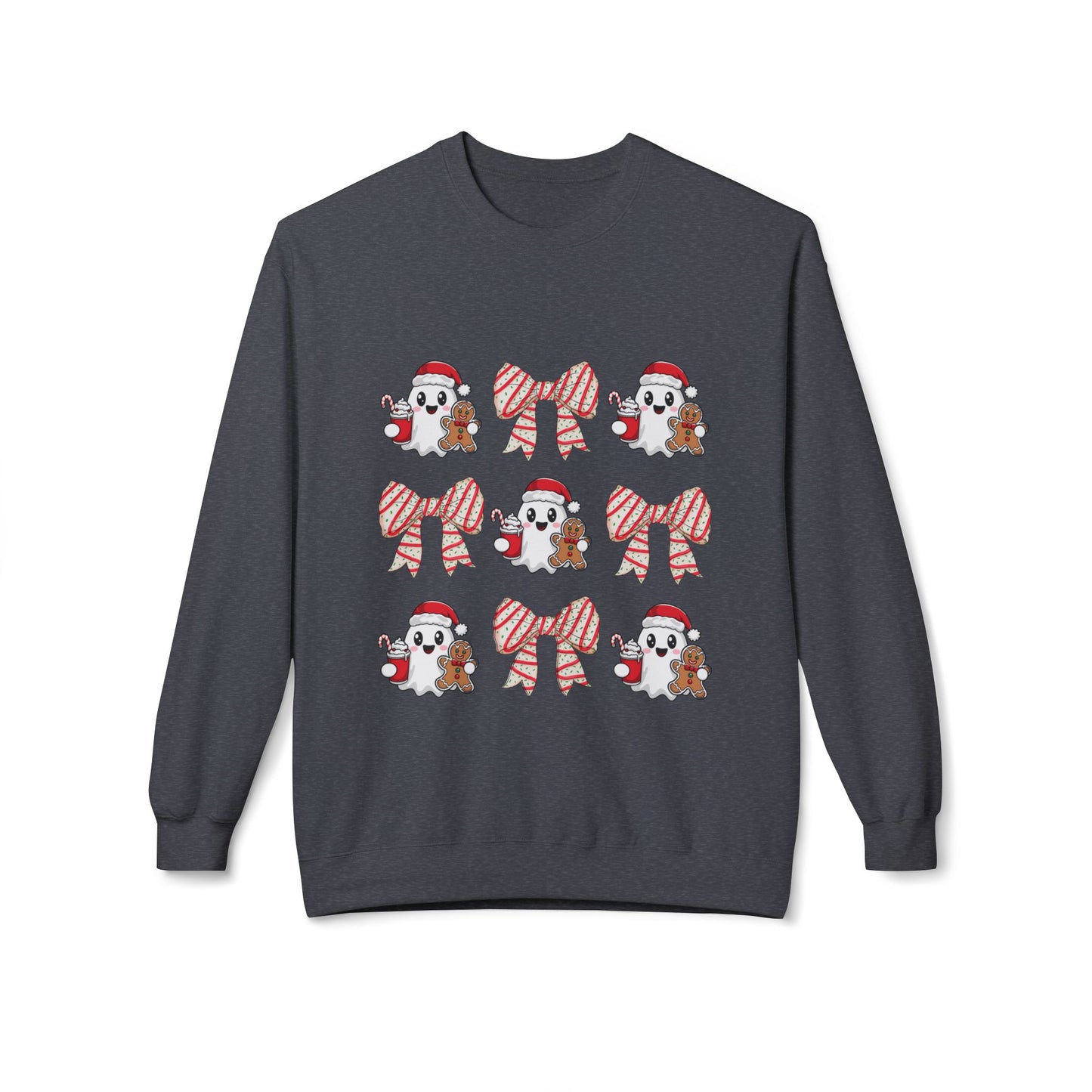 "Holiday Ghost and Gingerbread Cozy Christmas Sweater"
