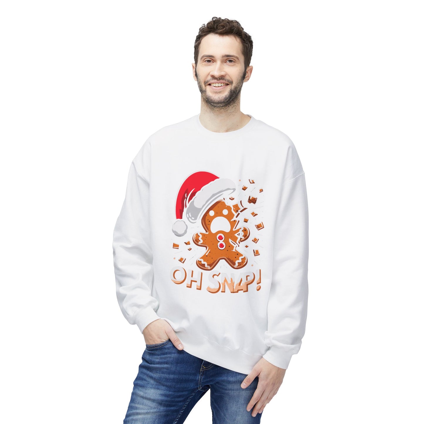 "Oh Snap!" Funny Gingerbread Christmas Sweater