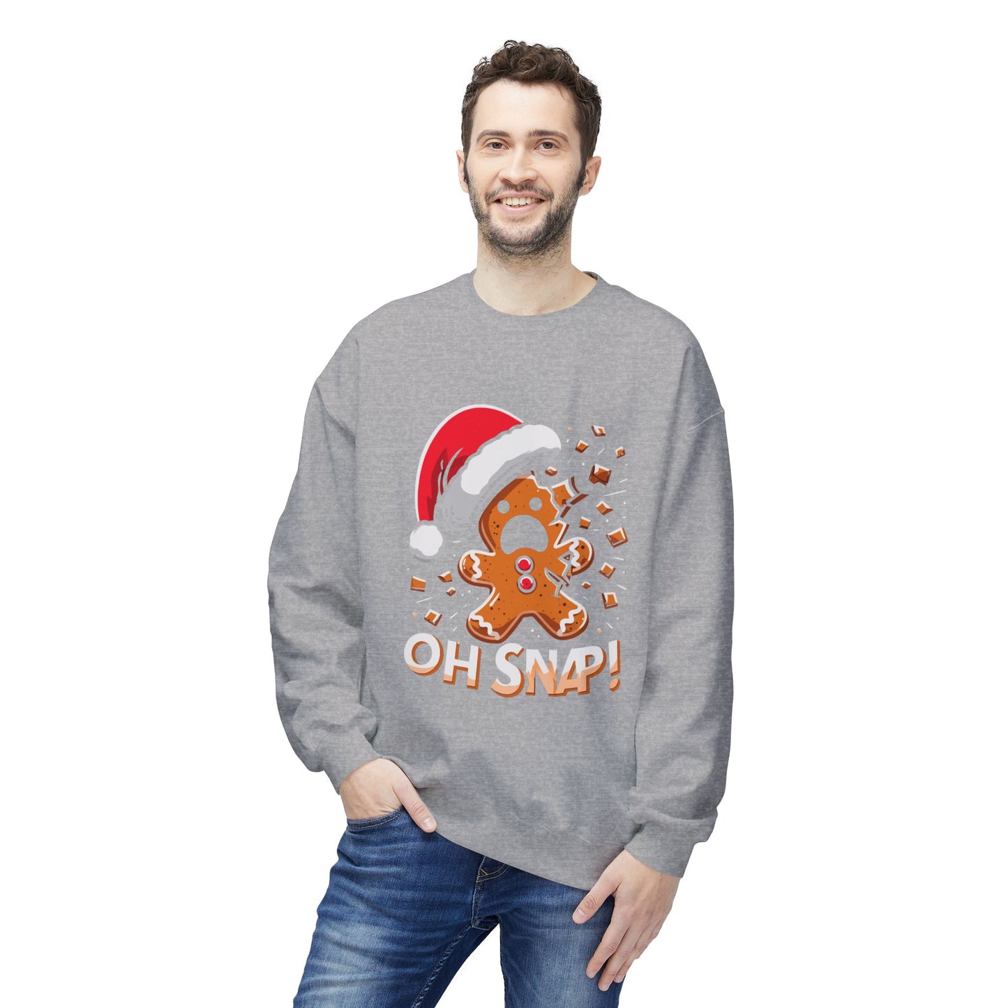 "Oh Snap!" Funny Gingerbread Christmas Sweater