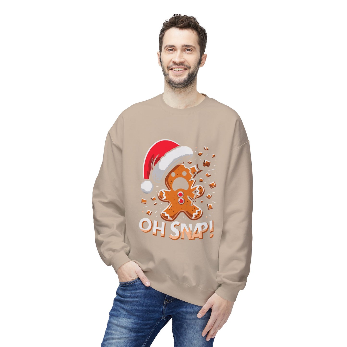 "Oh Snap!" Funny Gingerbread Christmas Sweater