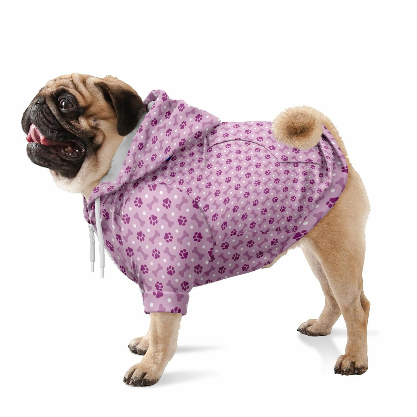 Custom Dog Hoodie with Zip-Up Front & Harness Access – Soft Fleece-Lined Pet Hoodie