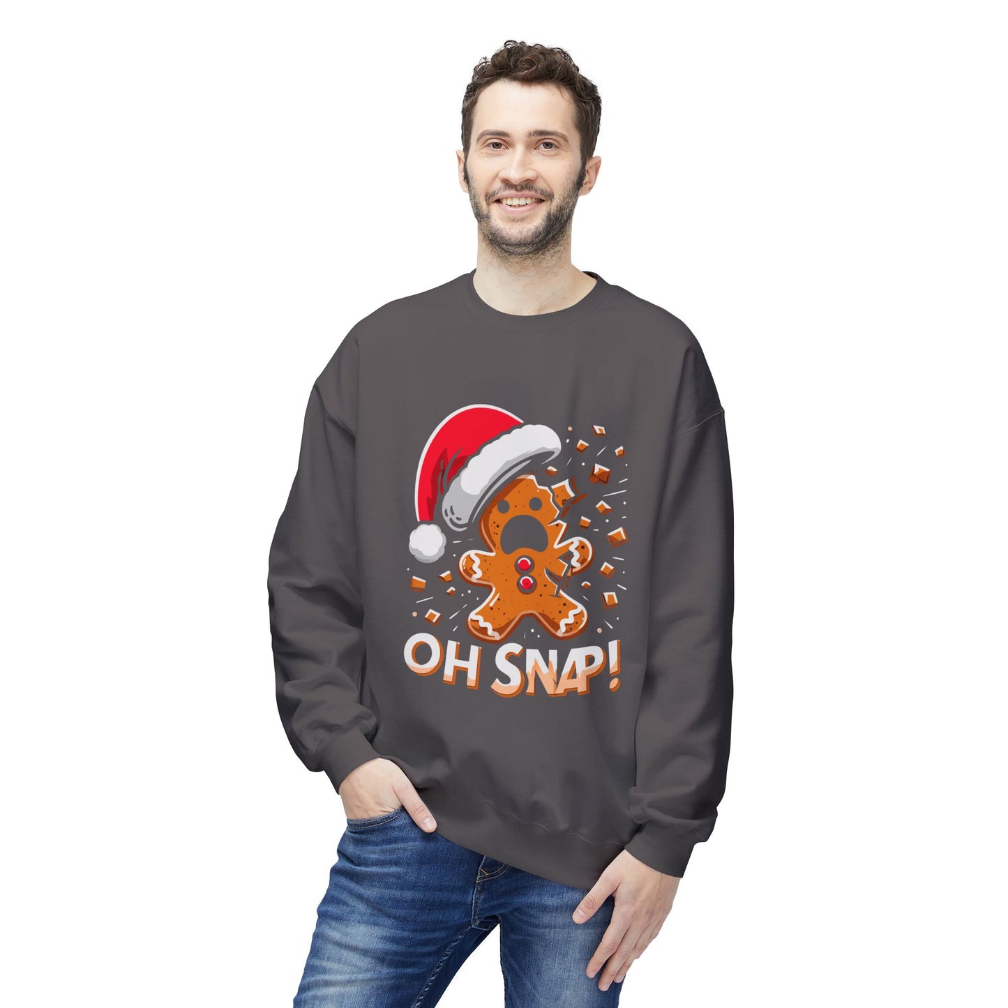 "Oh Snap!" Funny Gingerbread Christmas Sweater