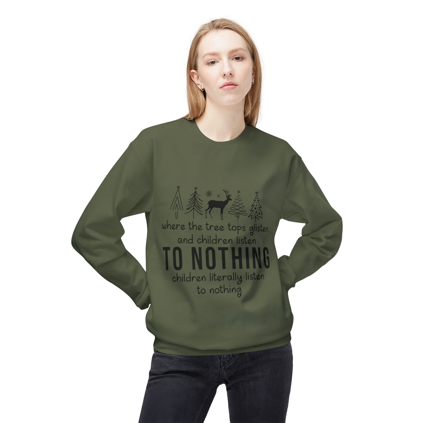 "Children Listen to Nothing" Funny Christmas Sweater
