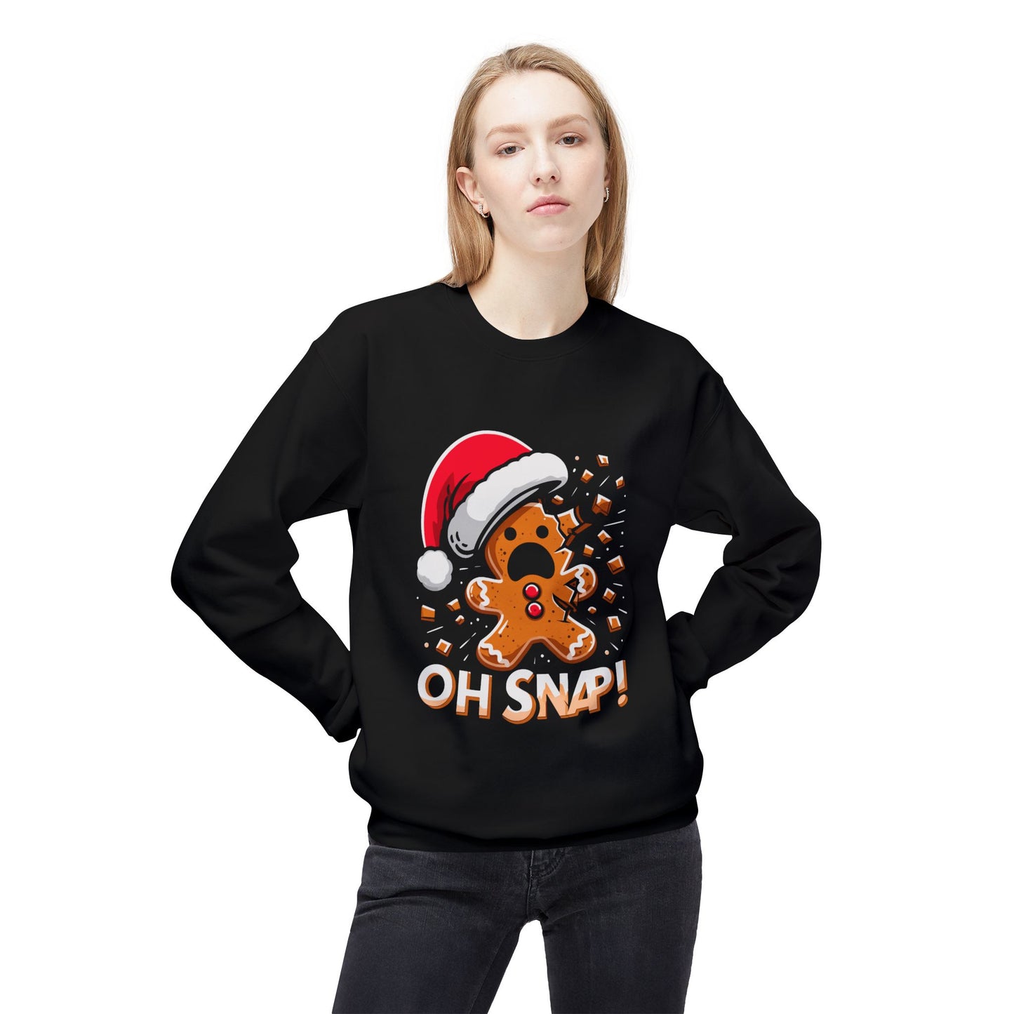 "Oh Snap!" Funny Gingerbread Christmas Sweater