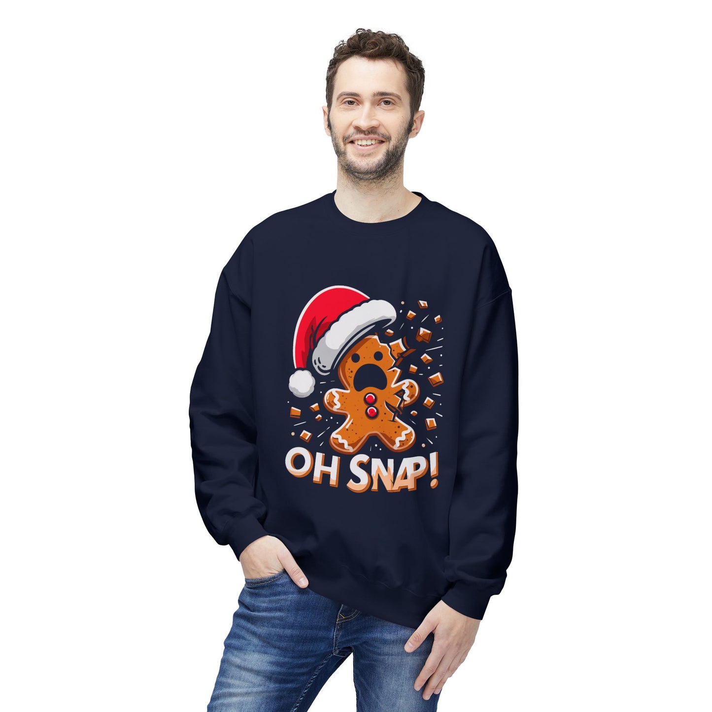 "Oh Snap!" Funny Gingerbread Christmas Sweater
