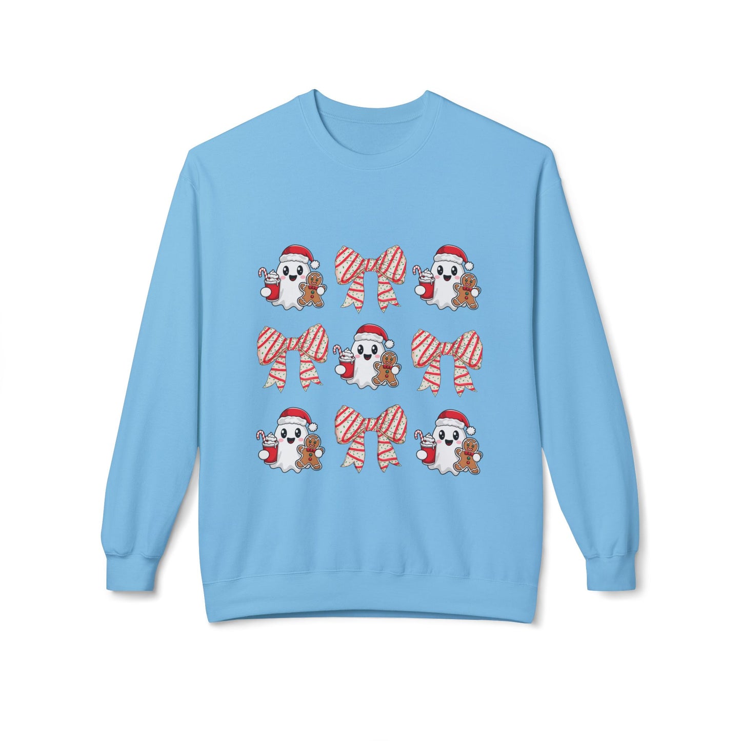 "Holiday Ghost and Gingerbread Cozy Christmas Sweater"