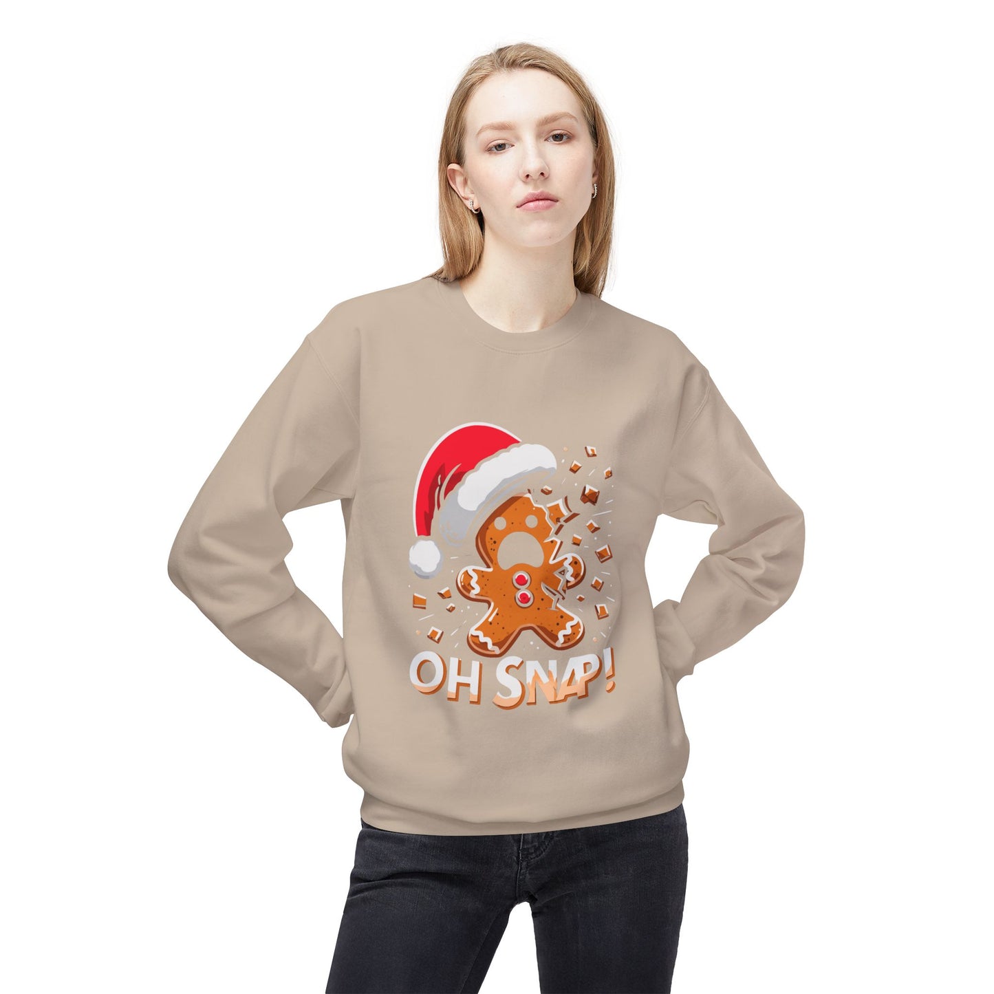"Oh Snap!" Funny Gingerbread Christmas Sweater
