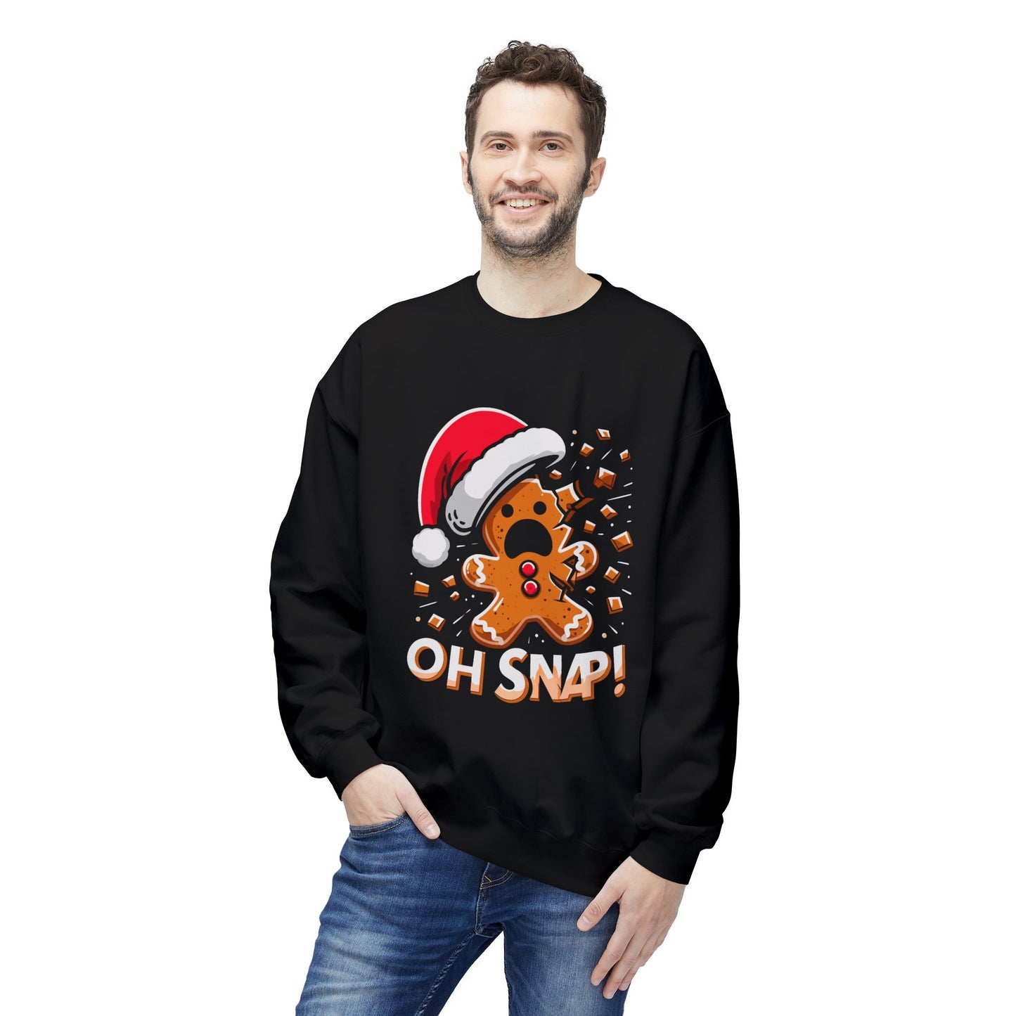 "Oh Snap!" Funny Gingerbread Christmas Sweater