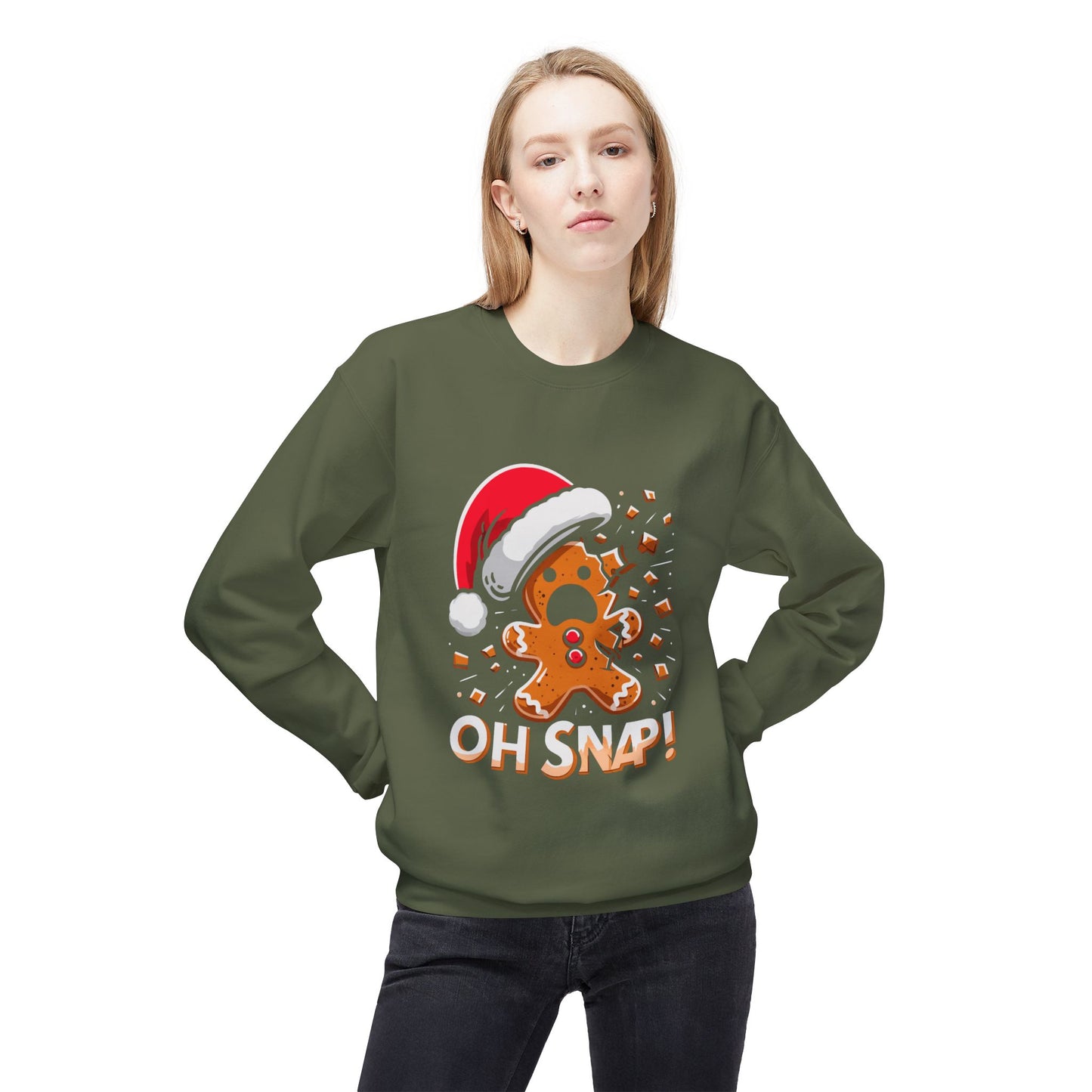 "Oh Snap!" Funny Gingerbread Christmas Sweater