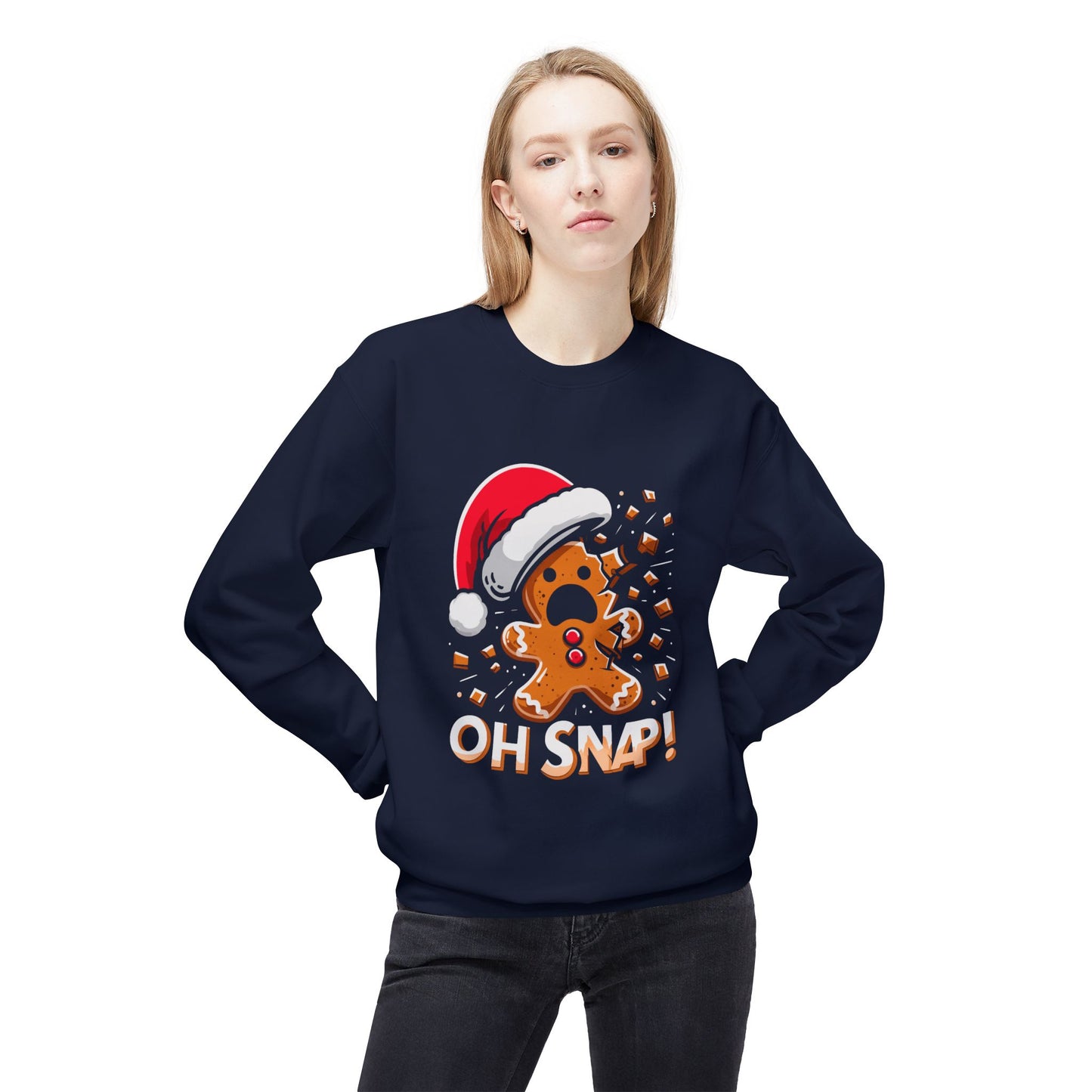 "Oh Snap!" Funny Gingerbread Christmas Sweater