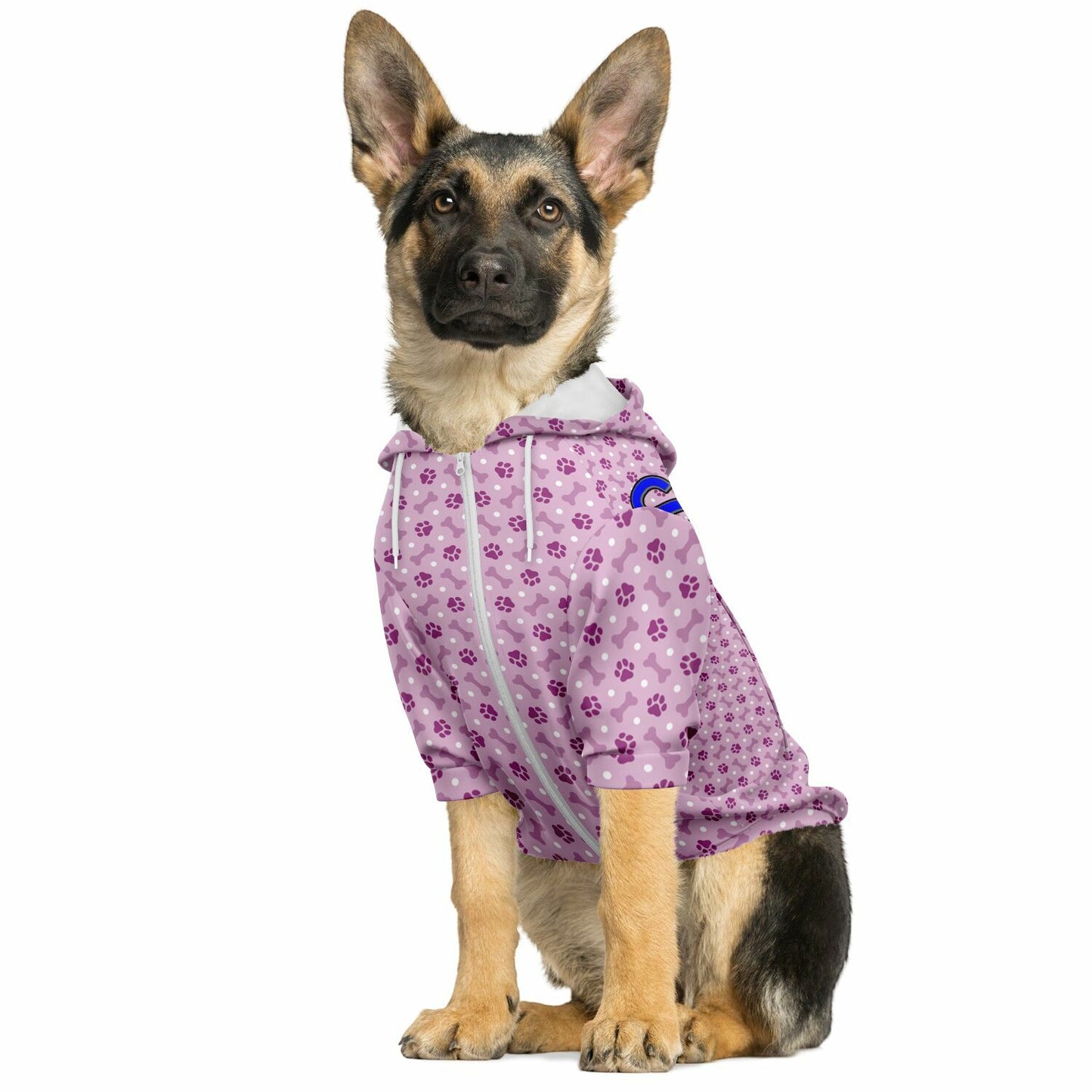 Custom Dog Hoodie with Zip-Up Front & Harness Access – Soft Fleece-Lined Pet Hoodie
