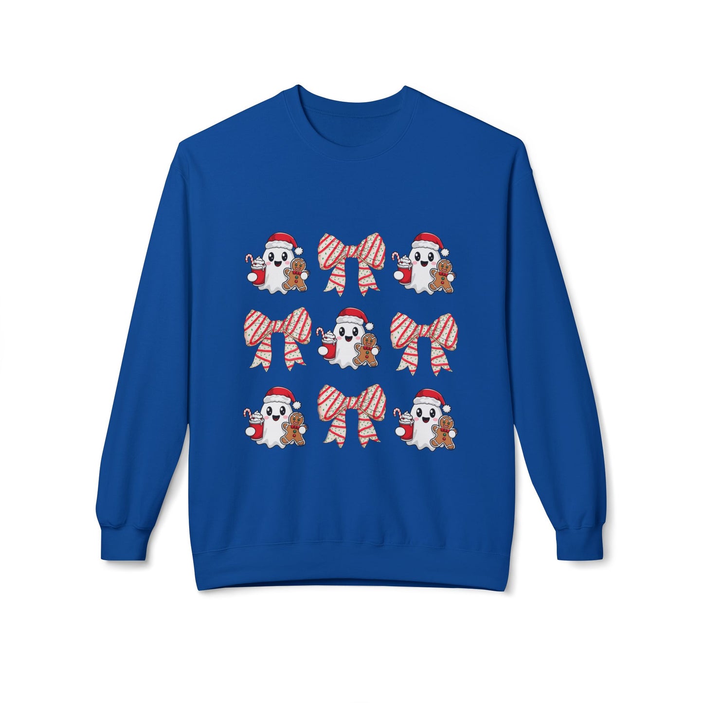 "Holiday Ghost and Gingerbread Cozy Christmas Sweater"